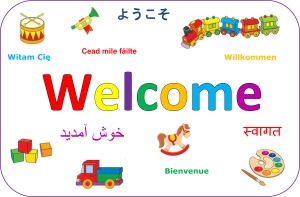 welcome poster in many languages